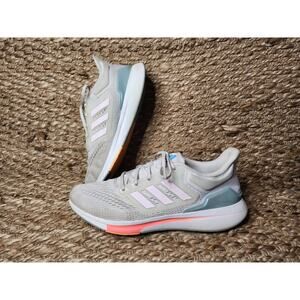 Womens Adidas EQ21 Athletic Running Shoes Dash Gray Acid Red Almost Pink Size 11
